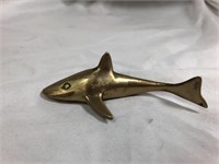 Solid Brass Shark
