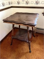 Antique Oak Ball & Claw Feet Parlor Table