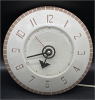 Vintage MCM Westclox Wall Clock 9” (metal and