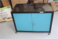 Metal Rolling 2 Door Cabinet - 36" x 18" x 27"