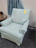 Light blue distress pattern arm chair