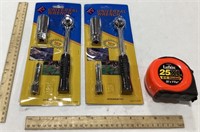 2 Universal Wrenches w/ Tape Measure