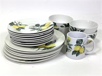 Royal Norfolk Yellow Lemons Ceramic Dinner Ware