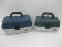 Lot Of 2 Poly Tackle Boxes