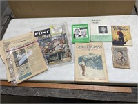 55 Evening Post & Current Events Magazines, Books
