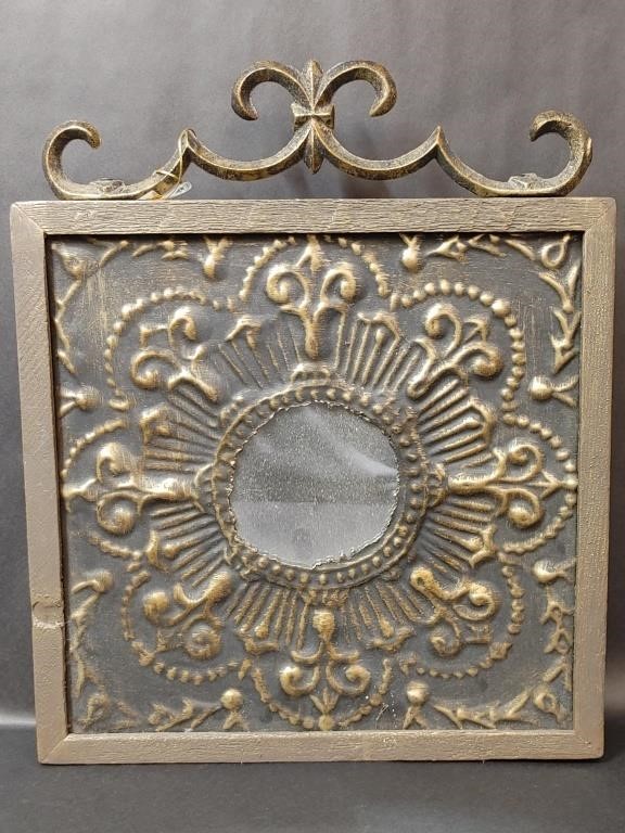 Tin Ceiling Stamped Wall Art Mirror