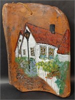 Stavanger Norway Hand Painted Pottery Art Piece