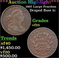 ***Auction Highlight*** 1807 Large Fraction Draped