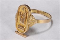 Egyptian Gold Dress Ring,