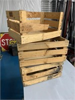 (3) Wood Vegetable Crates (stock photo)