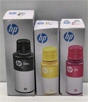 Lot of 3 Hp Ink Bottles - NEW $50