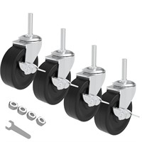LOT OF 2 HYEJDRV Casters Set of 4, 3-Inch Caster