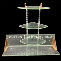 Clarks Teaberry Gum & Plain Corner Glass Shelves