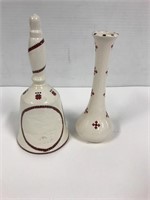 Bell and vase. Both 7” tall