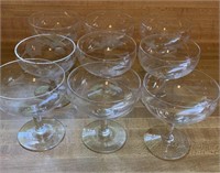 12-Etched Coupe Glasses