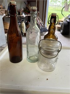 Glass Bottles and Ball Jar