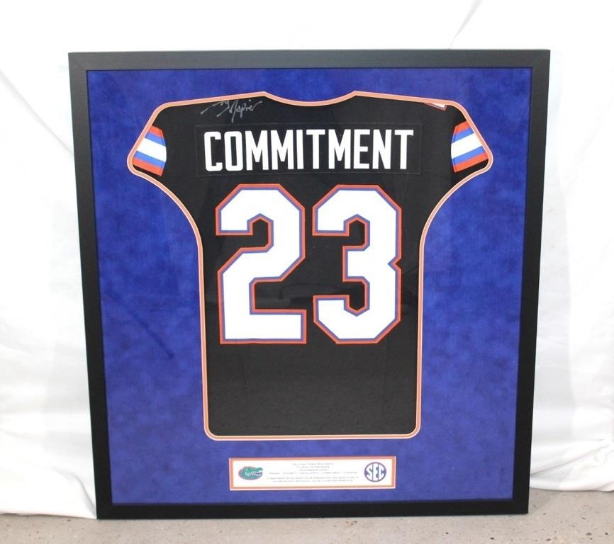 Coach Napier Signed Gator Jersey Commitment