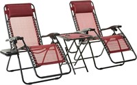 Zero Gravity Folding Reclining Chair Set