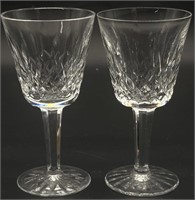 (2) Waterford Crystal Wine Stems, Marked