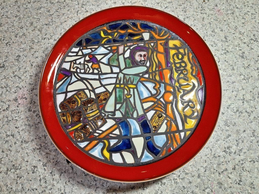 1972 Poole Pottery Medieval Wall Plate 372 of 1000