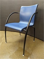 WIESNER HAGER MODDE CHAIR- BLUE WITH METAL FRAME