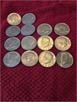 14 1972 Kennedy half dollars