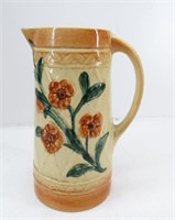 Early Roseville Yellow Ware "Wild Rose" Pitcher