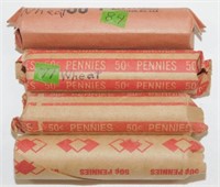 4 Rolls of Lincoln Cents - Appears to be Mostly