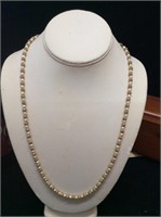 Goldtone and Pearl Necklace