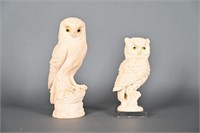 Vtg Signed Santini, A. Giannelli Owl Figurines