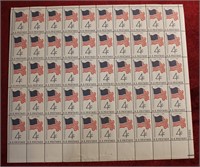 USA 1960 SHEET 50-STAR FLAG STAMPS