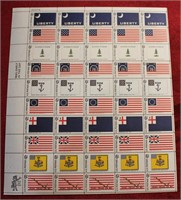 USA 1968 SHEET HISTORIC FLAG STAMPS
