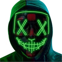 Poptrend Halloween Mask LED Light up Mask Scary ma