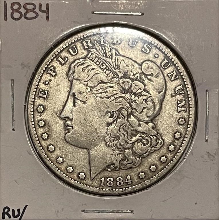 US 1884 Silver Morgan Dollar