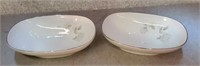 (2) NORITAKE CHINA SERVING BOWLS ROSAY