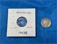1943S Silver Mercury Dime