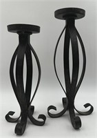 Pair Of 12-13” Iron Candle Holders