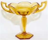 Westmoreland Amber Trophy Compote 6.5"