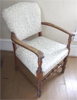 Vintage Upholstered Chair - 23" x 27" x 35"