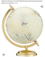 MSRP $60 Spinning Gold Decor Globe