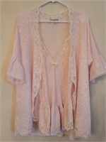 Christian Dior Pink Lace Negligee Size 0