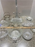 Clear glass lot some crystal
