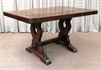 Early English Oak Trestle Table