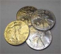 Lot of (4) US SIlver Eagles
