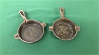 Pair of Cast Iron Ash Trays