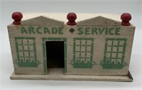 Arcade wooden service station building