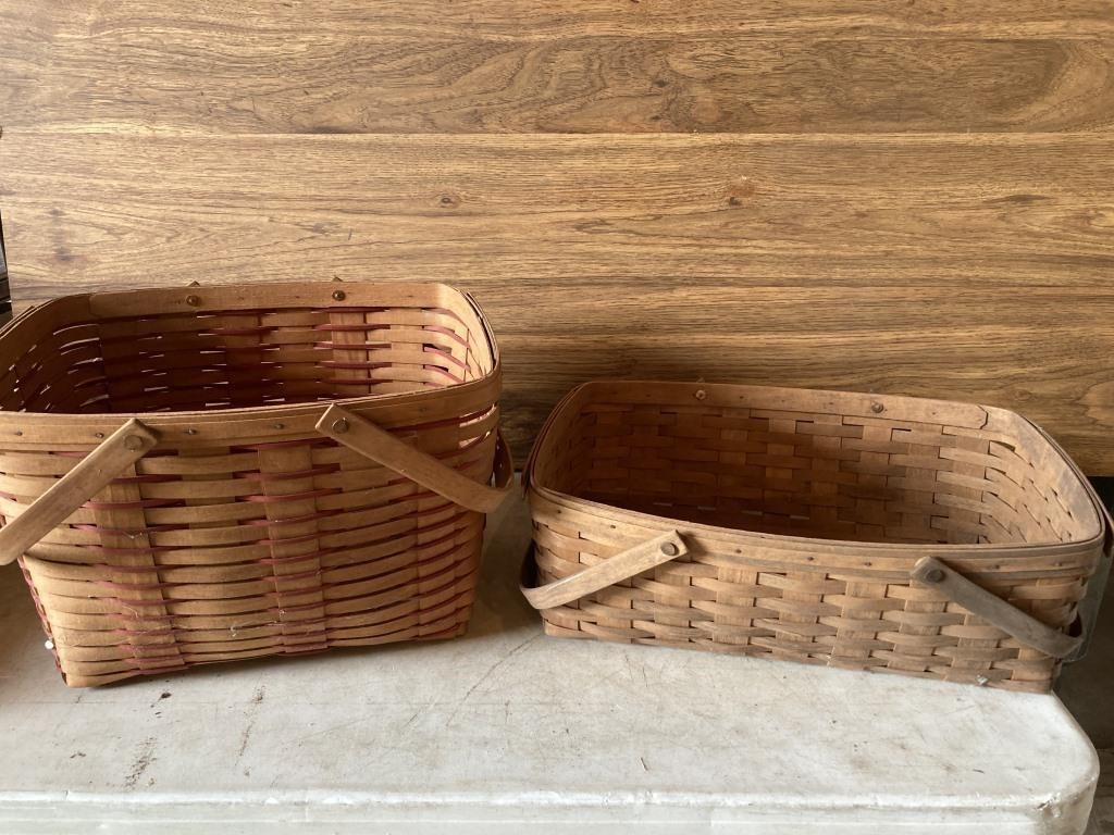 2 longaberger baskets