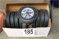 (10) 8" Solid Rubber (5/8 Hole) Tires(Shop)
