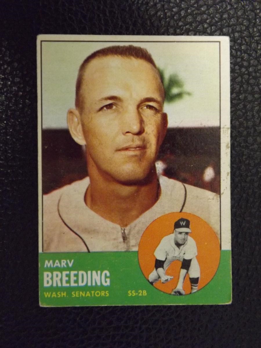 1963 TOPPS #149 MARV BREEDING SENATORS