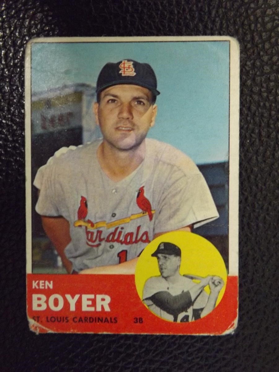 1963 TOPPS #375 KEN BOYER CARDINALS VINTAGE